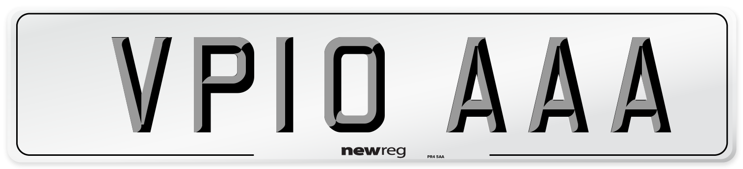 VP10 AAA Number Plate from New Reg